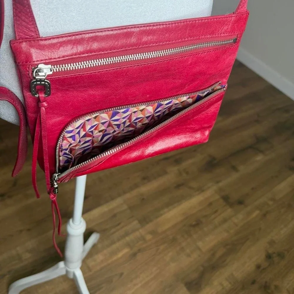 Hobo The Original Cassie Red Leather Crossbody Bag – Distressed Boho Y2K